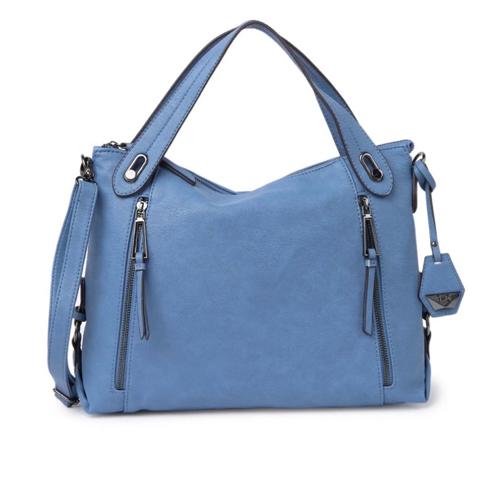 Jessica Simpson Roxanne Crossbody Satchel Bag Dusty Blue